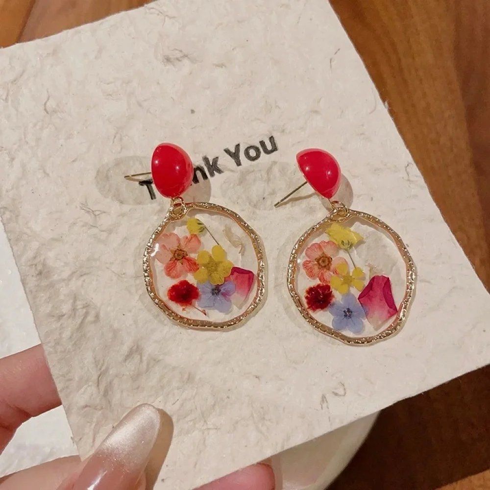 3/$20 Boho Chic Bold Whimsical Feminine Dried Flower Drop Earrings